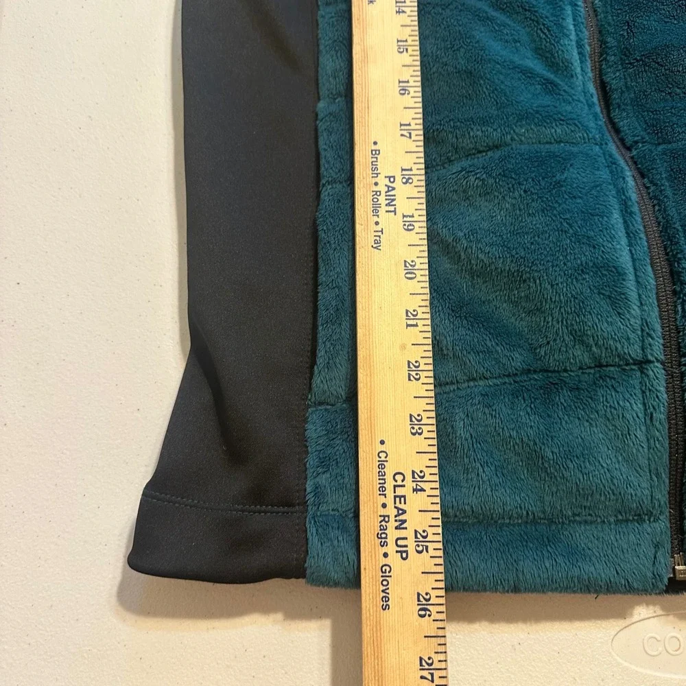 Columbia Fleece Jacket Womens L Teal Omni-Heat Zip‎ Outdoor Thermal Hybrid